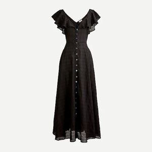 Button-up dress in jacquard gingham (New)